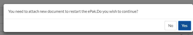 Rejected document will travel along with the ePak
