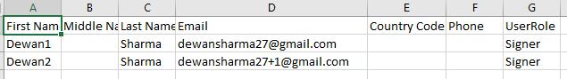 Admin can download the sample file