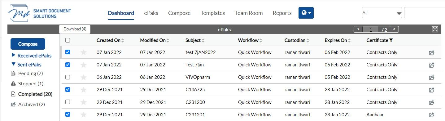 For Multiple sections please see the snapshot