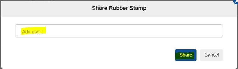 Add user and click share button