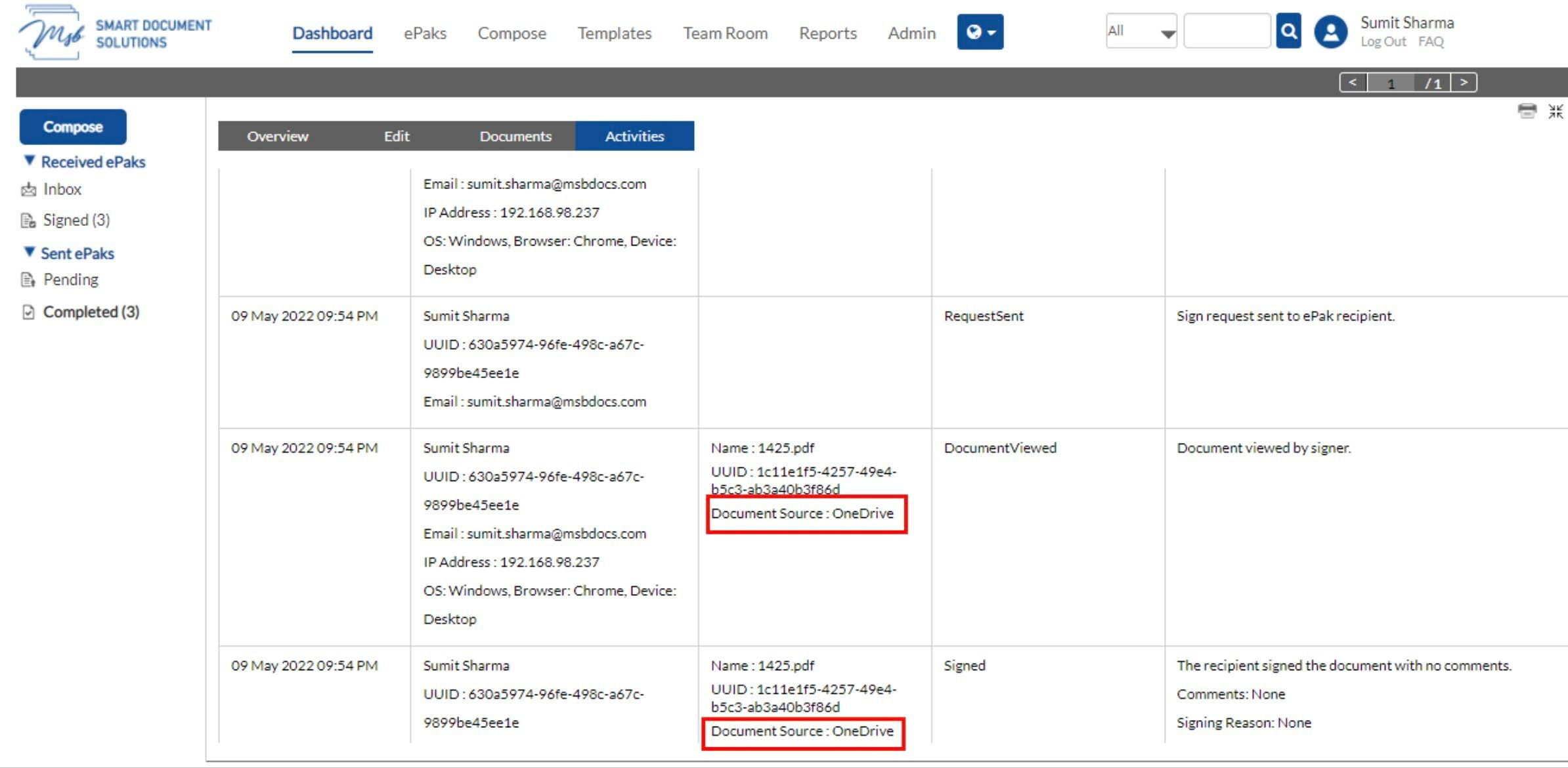 One drive, G Suite, Office 365 or Salesforce